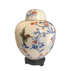 Cloisonne Hummingbird Urn Cloisonne Hummingbird Urn